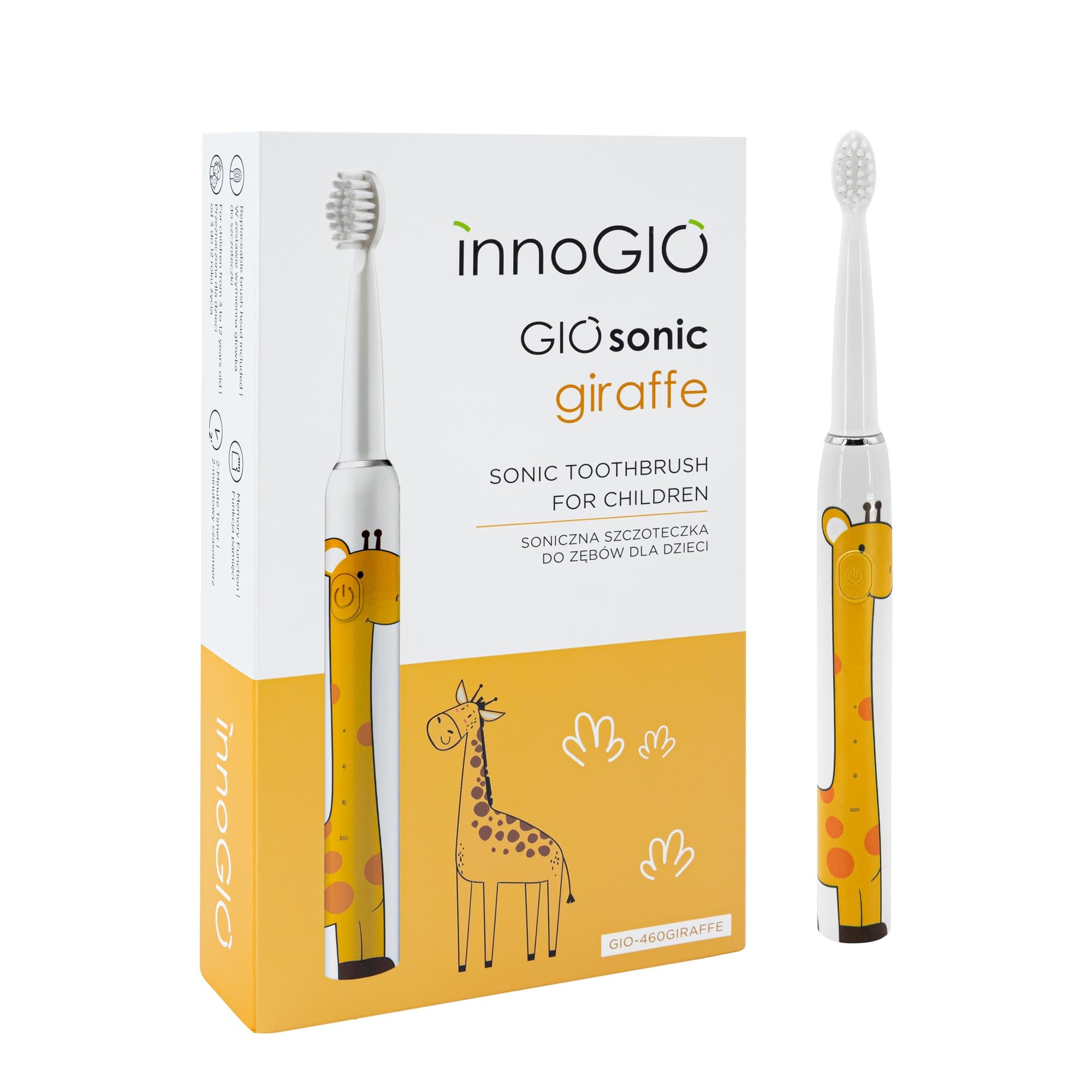 INNOGIO SONIC ΠΑΙΔΙΚΗ ΗΛΕΚΤΡΙΚΗ ΟΔΟΝΤΟΒΟΥΡΤΣΑ GIRAFFE
