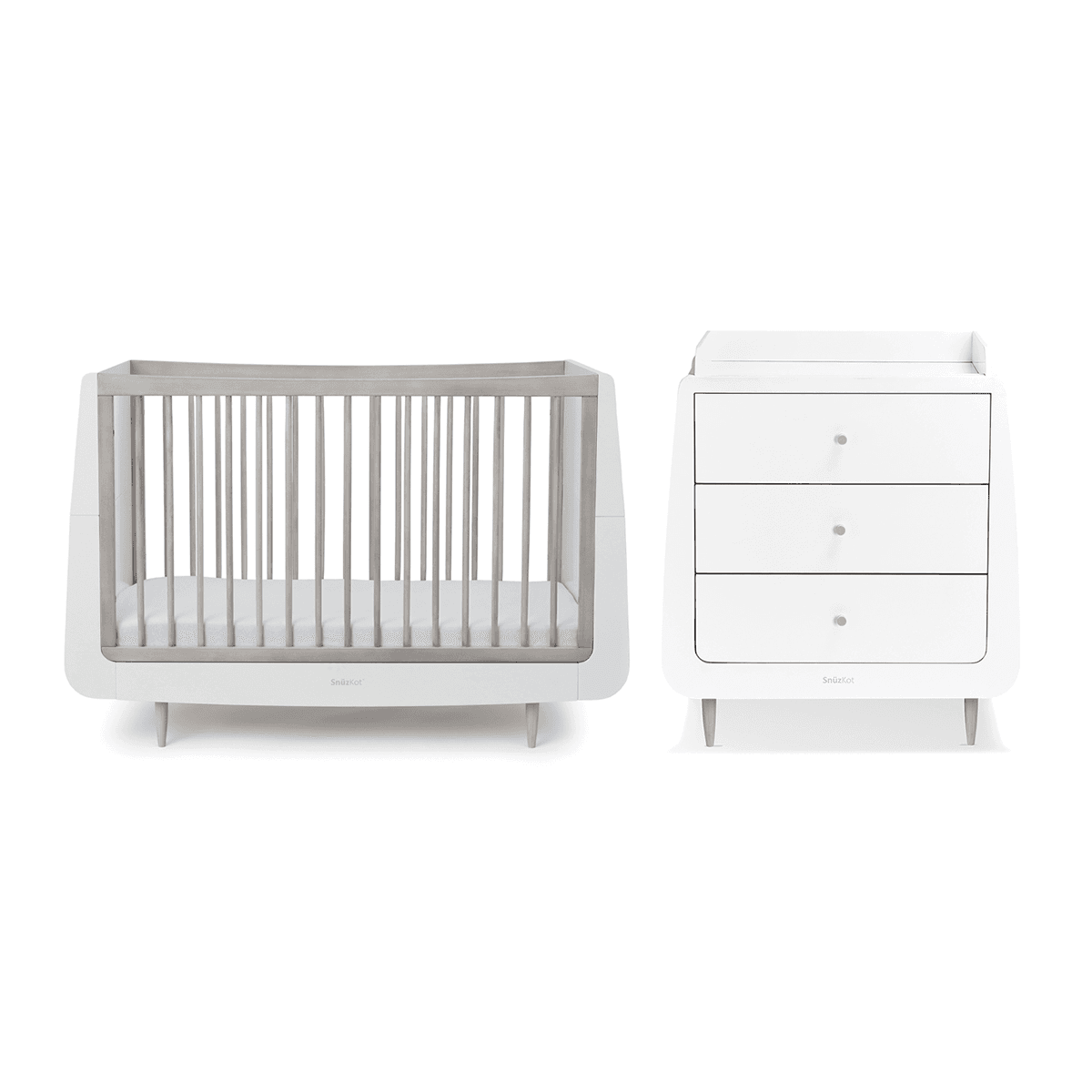 SNUZ ΒΡΕΦΙΚΟ ΚΡΕΒΑΤΙ & ΑΛΛΑΞΙΕΡΑ SNUZKOT CHANGER SILVER BIRCH.
