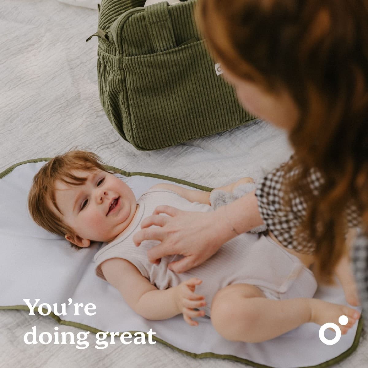DOOMOO FLUFFY DIAPER BAG KAKHI - ΤΣΑΝΤΑ ΑΛΛΑΞΙΕΡΑ