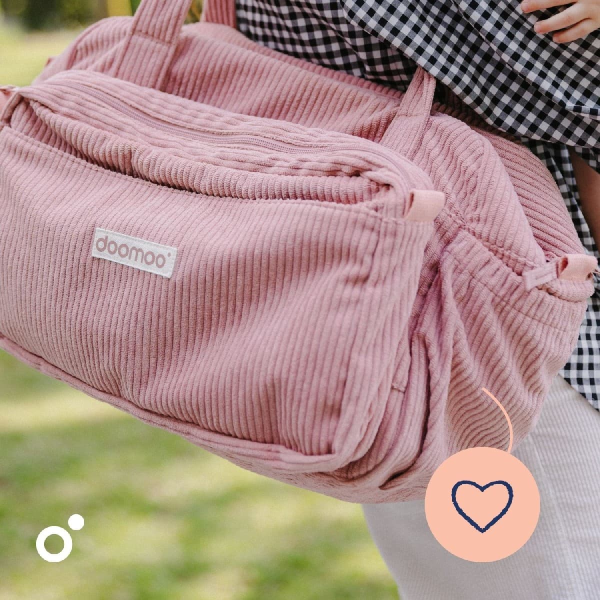 DOOMOO FLUFFY DIAPER BAG PINK - ΤΣΑΝΤΑ ΑΛΛΑΞΙΕΡΑ