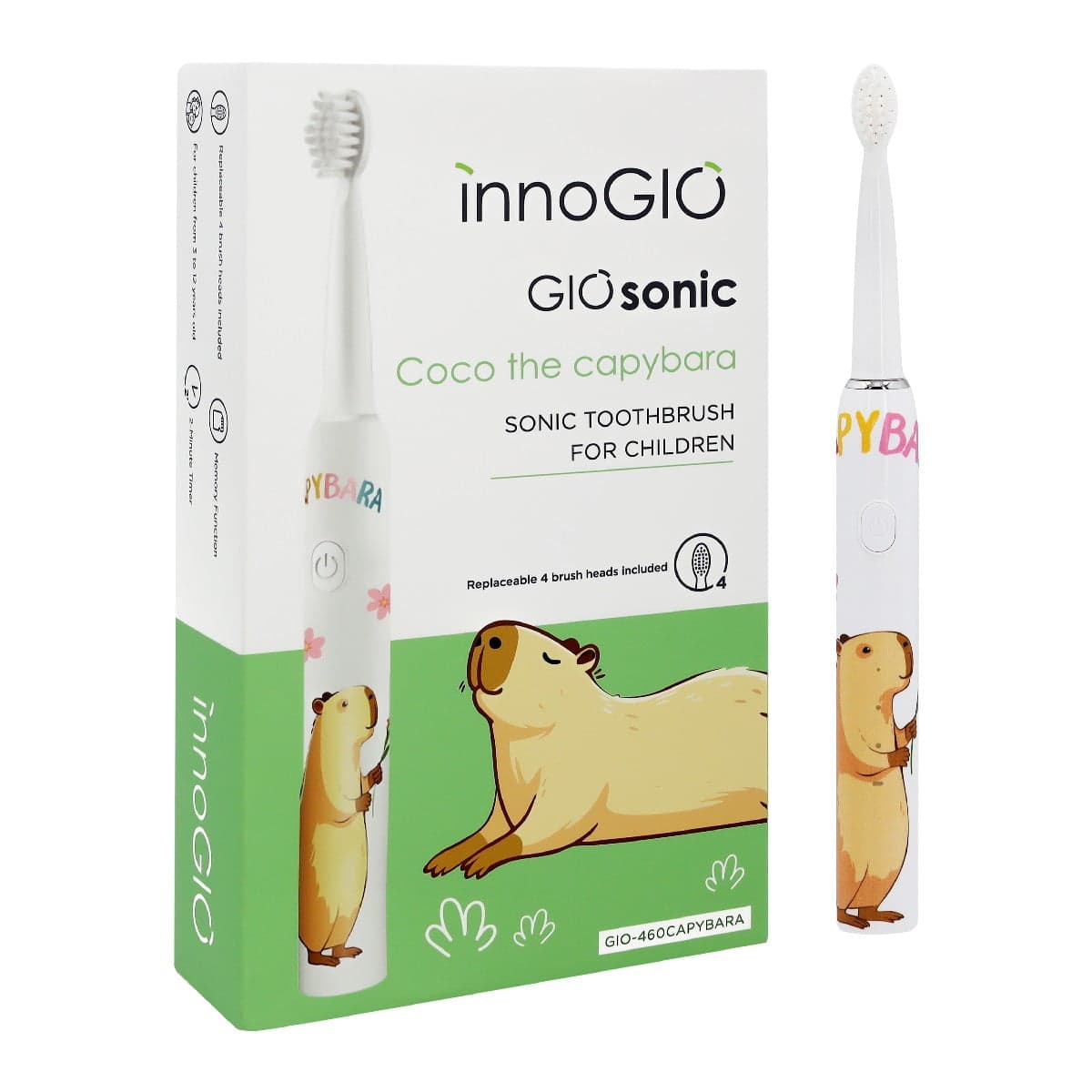 INNOGIO SONIC ΠΑΙΔΙΚΗ ΗΛΕΚΤΡΙΚΗ ΟΔΟΝΤΟΒΟΥΡΤΣΑ GIO CAPYBARA