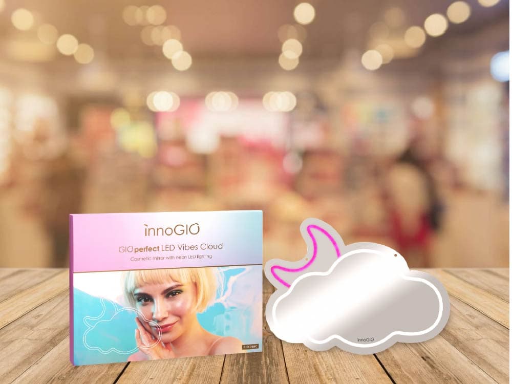 INNOGIO ΚΑΘΡΕΦΤΗΣ ΚΑΛΛΥΝΤΙΚΩΝ ΜΕ NEON LED ΦΩΤΙΣΜΟ CLOUD