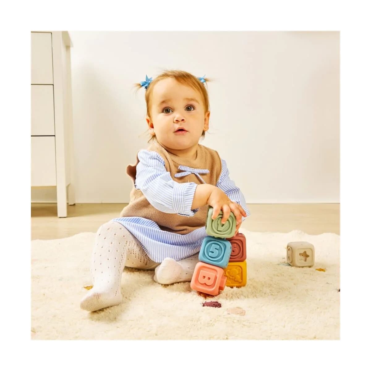 MINILAND ΜΑΛΑΚΟΙ ΚΥΒΟΙ ΔΡΑΣΤΗΡΙΟΤΗΤΩΝ 6 ΤΜΧ -  SOFT ACTIVITY CUBES