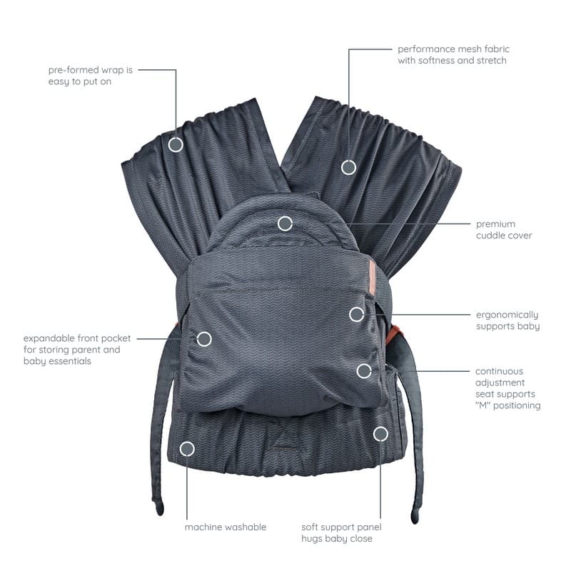 HUG & CUDDLE ADJUSTABLE HYBRID WRAP CARRIER