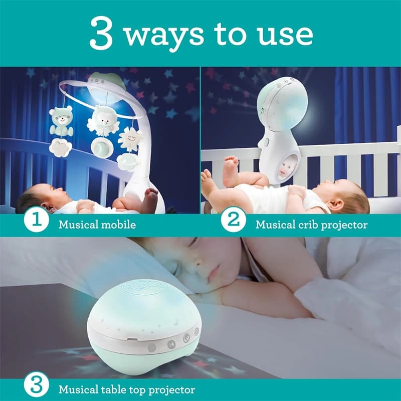 3 IN 1 PROJECTOR MUSICAL MOBILE (  ΕΛΑΦΡΥ ΠΡΑΣΙΝΟ)  MENTA.