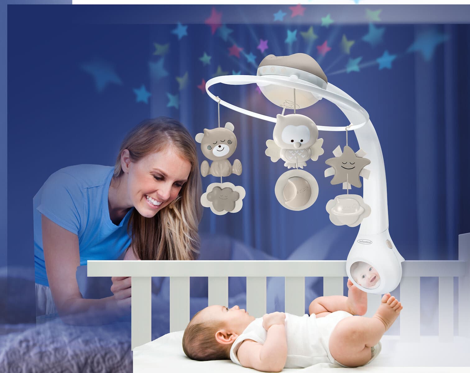 3 IN 1 PROJECTOR MUSICAL MOBILE (ECRU)