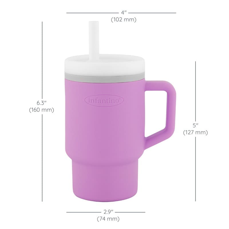 My 1st Tumbler - lilac  -κύπελο με καλαμάκι σιλικόνης 260 ml