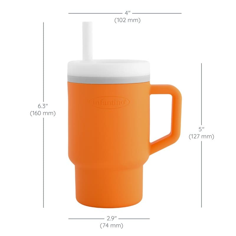 My 1st Tumbler - Creamsicle -κύπελο με καλαμάκι σιλικόνης 260 ml