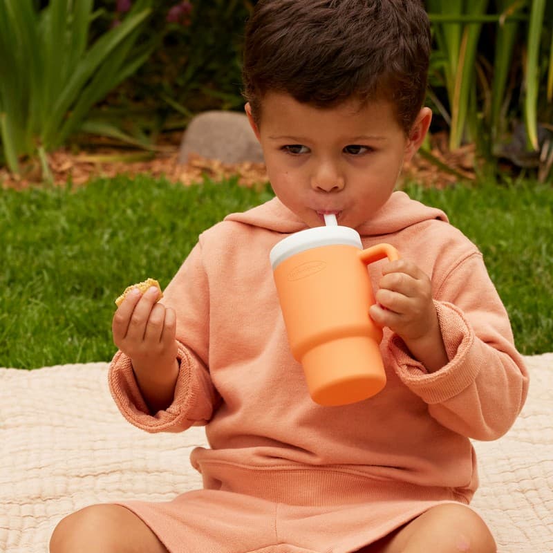 My 1st Tumbler - Creamsicle -κύπελο με καλαμάκι σιλικόνης 260 ml