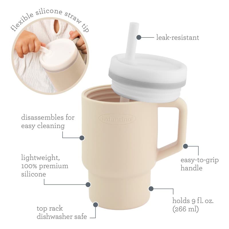 My 1st Tumbler -Το Πρώτο μου Ποτήρι χρ της αμμου- κύπελο με καλαμάκι σιλικόνης 260 ml