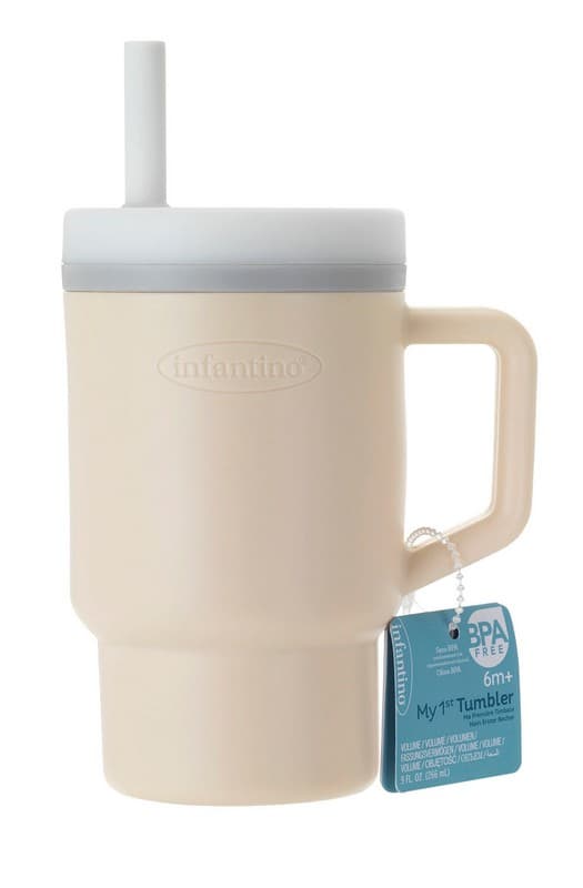 My 1st Tumbler -Το Πρώτο μου Ποτήρι χρ της αμμου- κύπελο με καλαμάκι σιλικόνης 260 ml