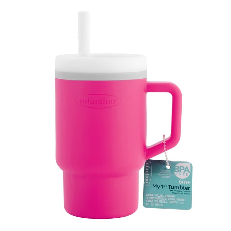 My 1st Tumbler - Bubble Gum   κύπελο με καλαμάκι σιλικόνης 260 ml