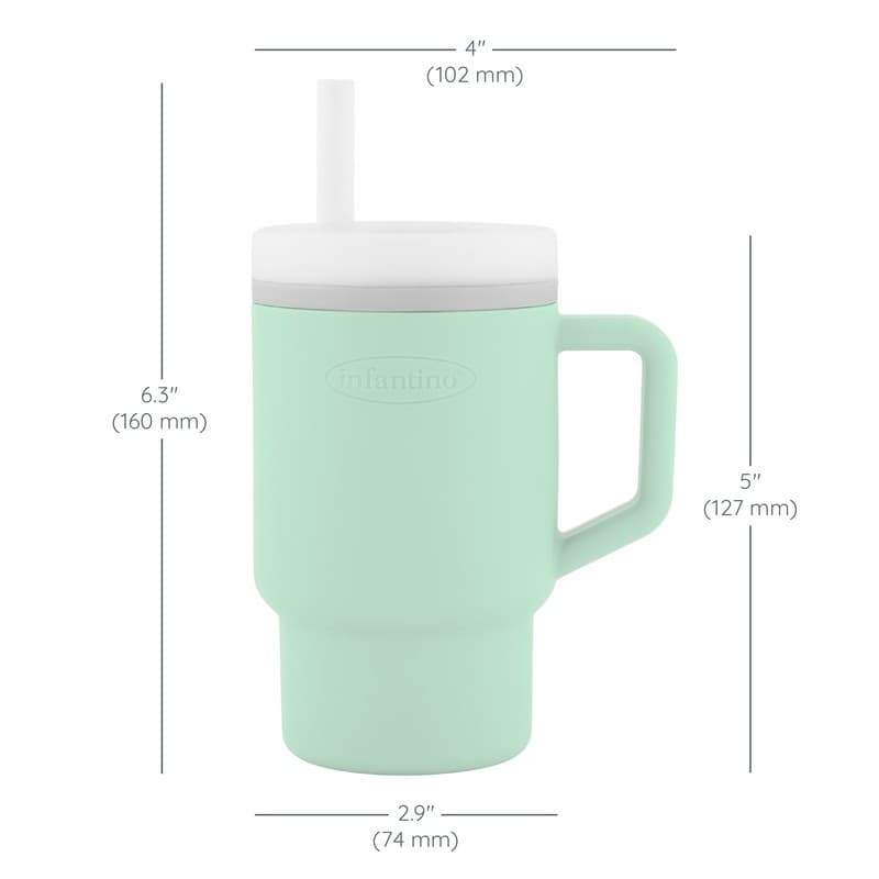 My 1st Tumbler -Cool Mint κύπελο με καλαμάκι σιλικόνης 260 ml