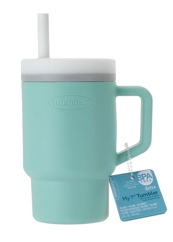My 1st Tumbler -Cool Mint κύπελο με καλαμάκι σιλικόνης 260 ml