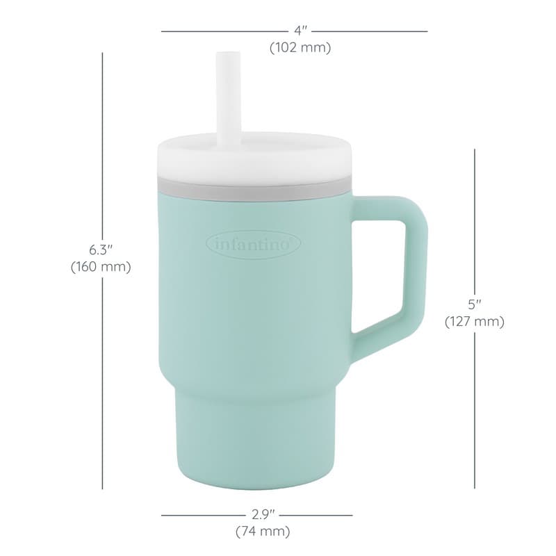 My 1st Tumbler -Mοοdy Blue  κύπελο με καλαμάκι σιλικόνης 260 ml