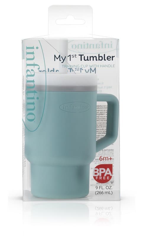 My 1st Tumbler -Mοοdy Blue  κύπελο με καλαμάκι σιλικόνης 260 ml