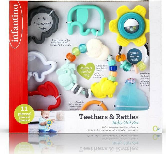 TEETHER & RATTLES BABY GIFT SET