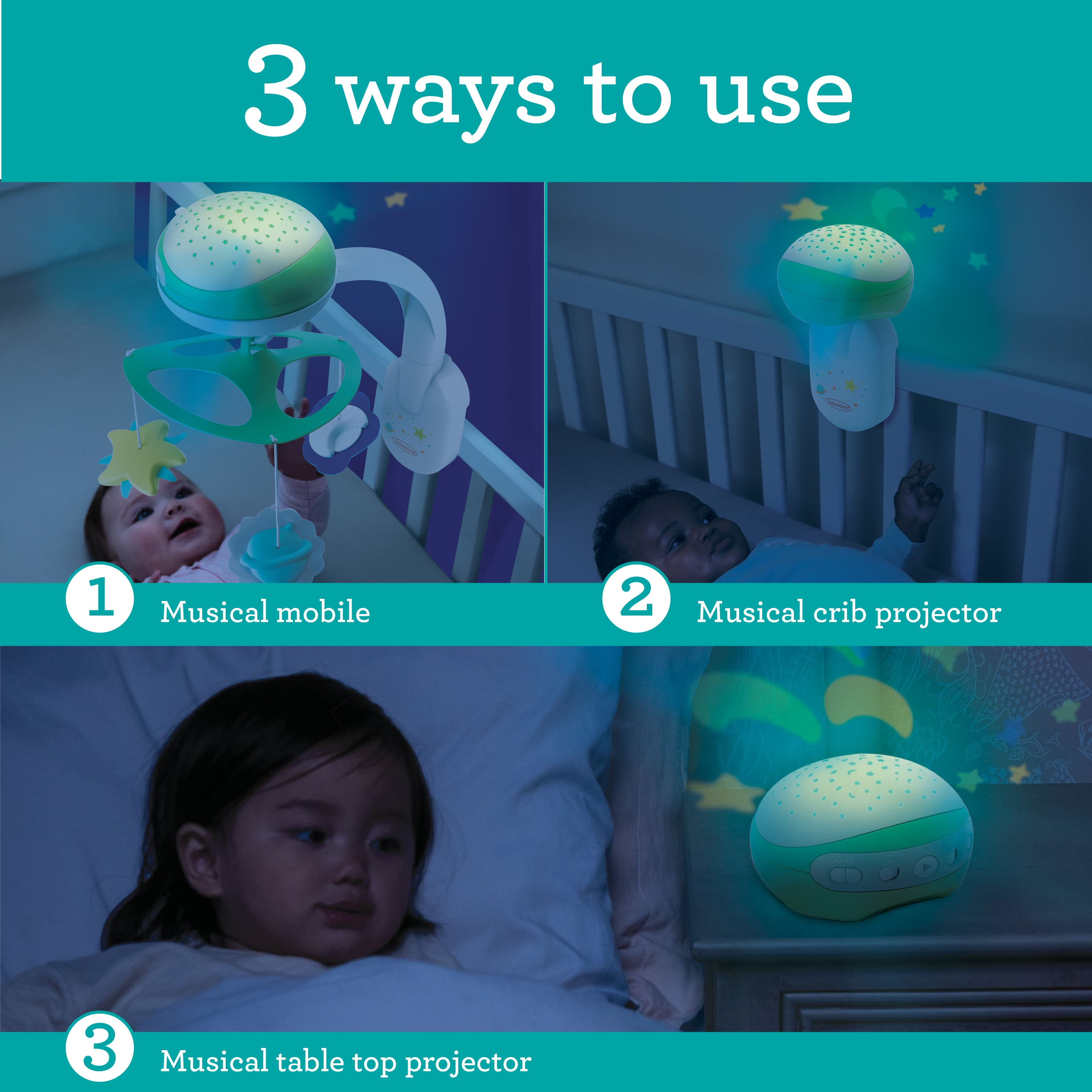3 IN 1 PROJECTOR MUSICAL MOBILE  ME SENSOR ΑΙΣΘΗΤΗΡΑ ΑΝΙΧΝΕΥΣΗΣ  ΕΛΑΦΡΥ ΠΡΑΣΙΝΟ
