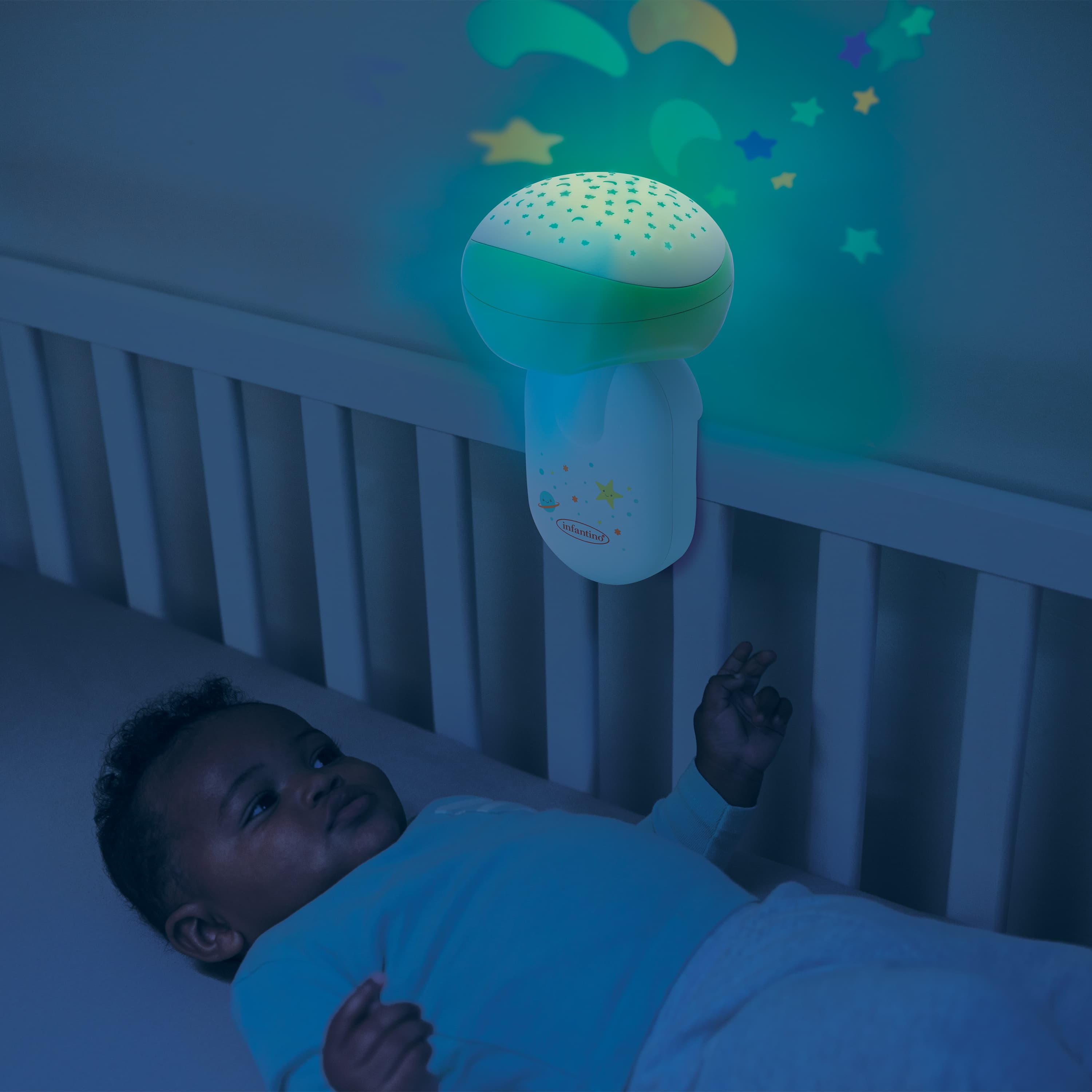 3 IN 1 PROJECTOR MUSICAL MOBILE  ME SENSOR ΑΙΣΘΗΤΗΡΑ ΑΝΙΧΝΕΥΣΗΣ  ΕΛΑΦΡΥ ΠΡΑΣΙΝΟ