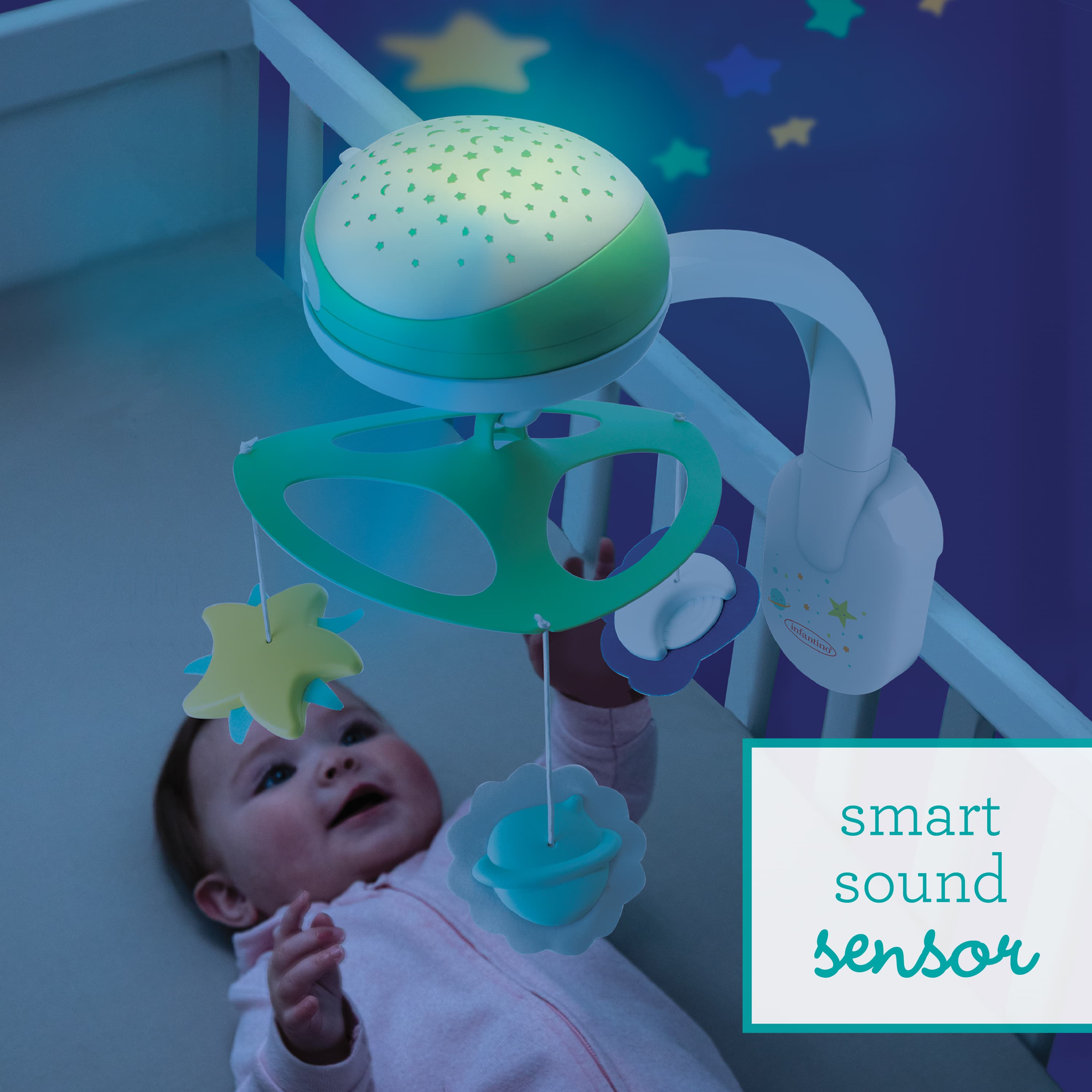 3 IN 1 PROJECTOR MUSICAL MOBILE  ME SENSOR ΑΙΣΘΗΤΗΡΑ ΑΝΙΧΝΕΥΣΗΣ  ΕΛΑΦΡΥ ΠΡΑΣΙΝΟ