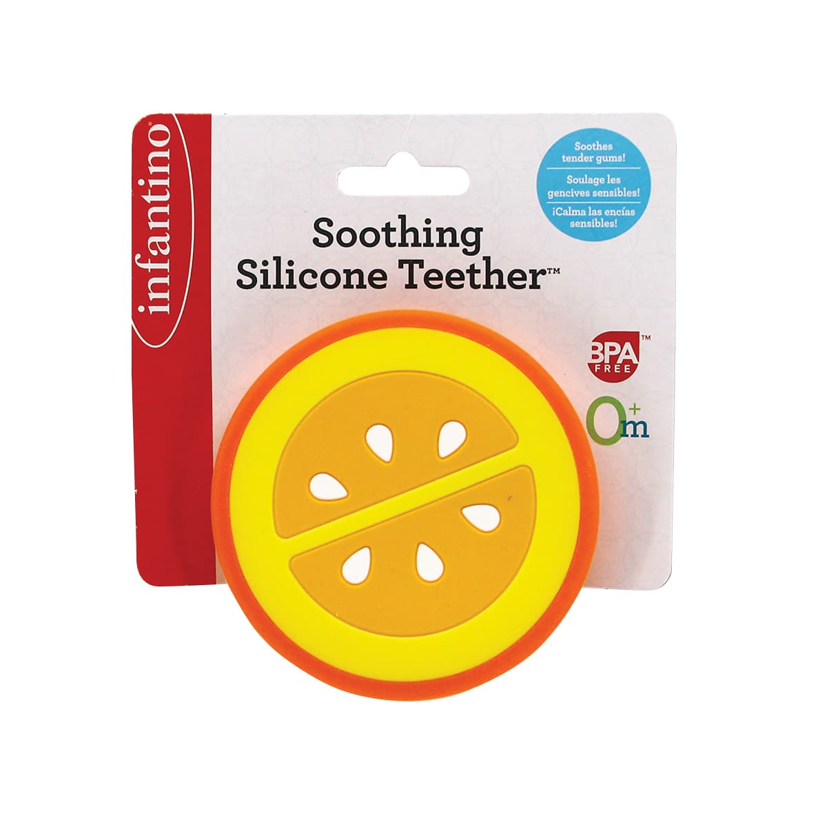 Soothing Silicone Teether, Orange