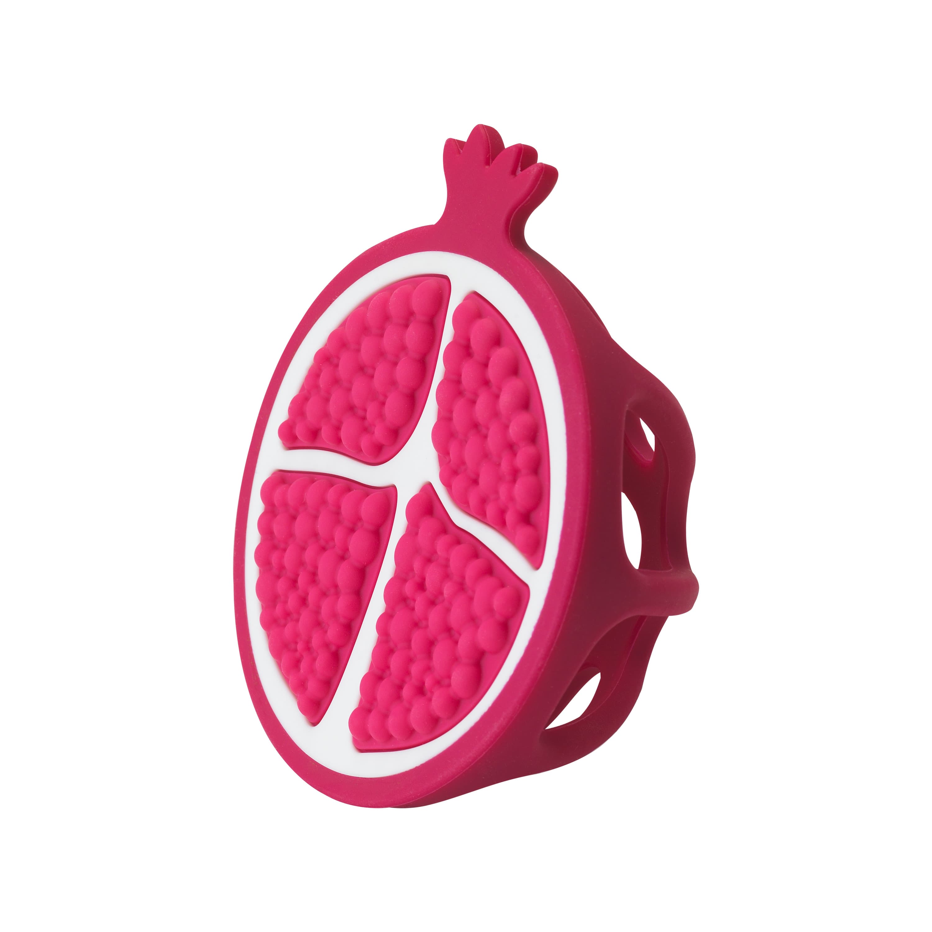 Soothing Silicone Teether, Pomegranate