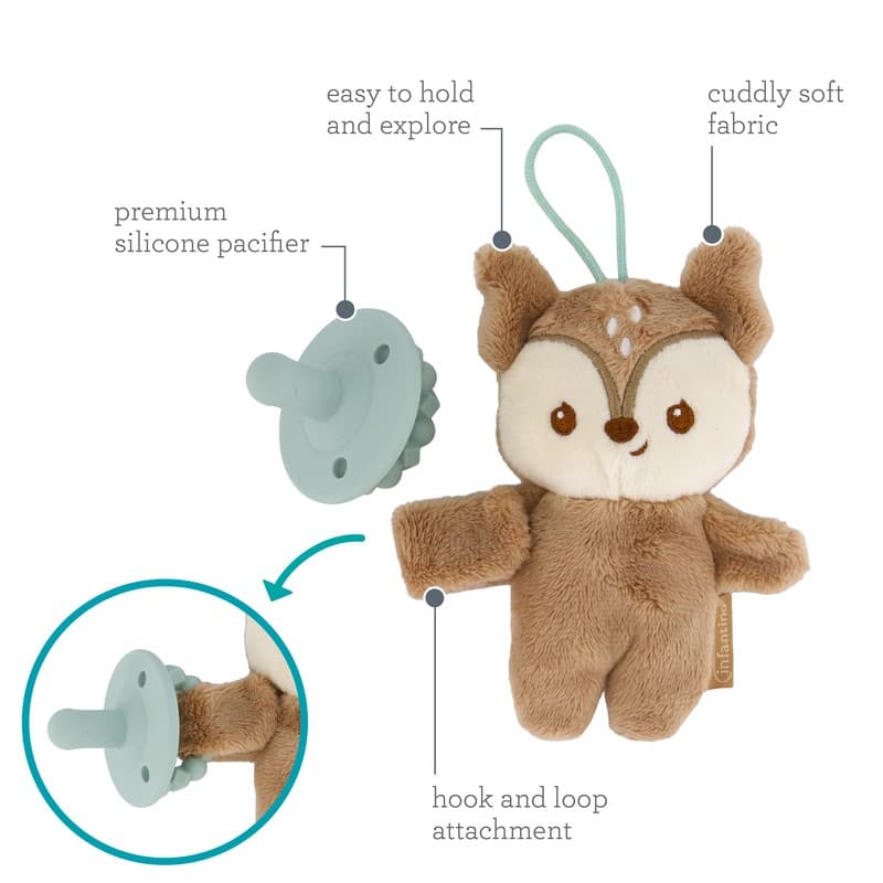 Snuggle & sooth Paci pal - Για αγκαλιές και γλυκιά παρηγοριά   πιπίλα και λούτρινο ελαφάκι .