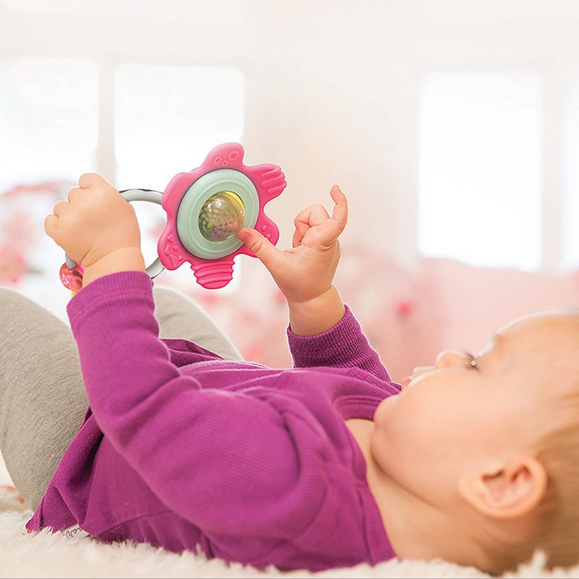SPIN & RATTLE TEETHER ΡΟΖ