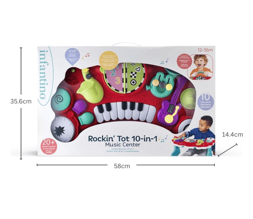 Piano Rockin' Tot 10-in-1 Music Center Suitable For Age 12-36 Months