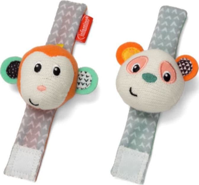 WRIST RATTLES - MONKEY/PANDA