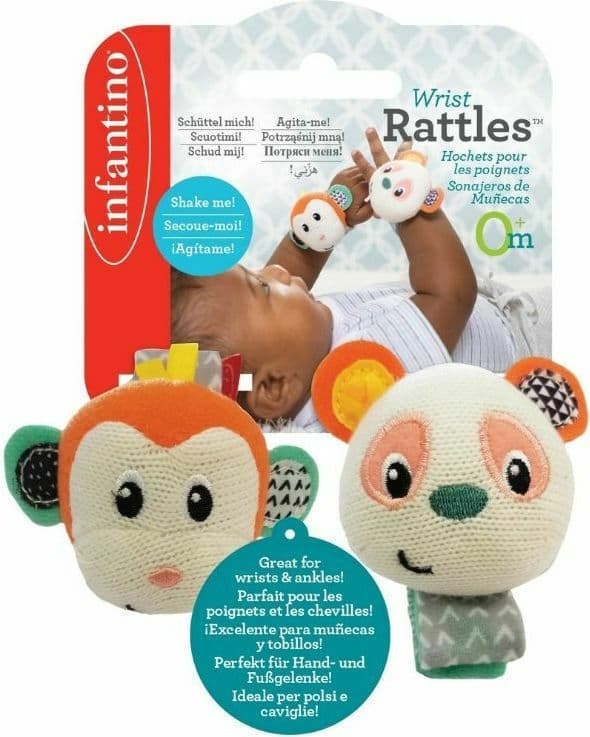 WRIST RATTLES - MONKEY/PANDA