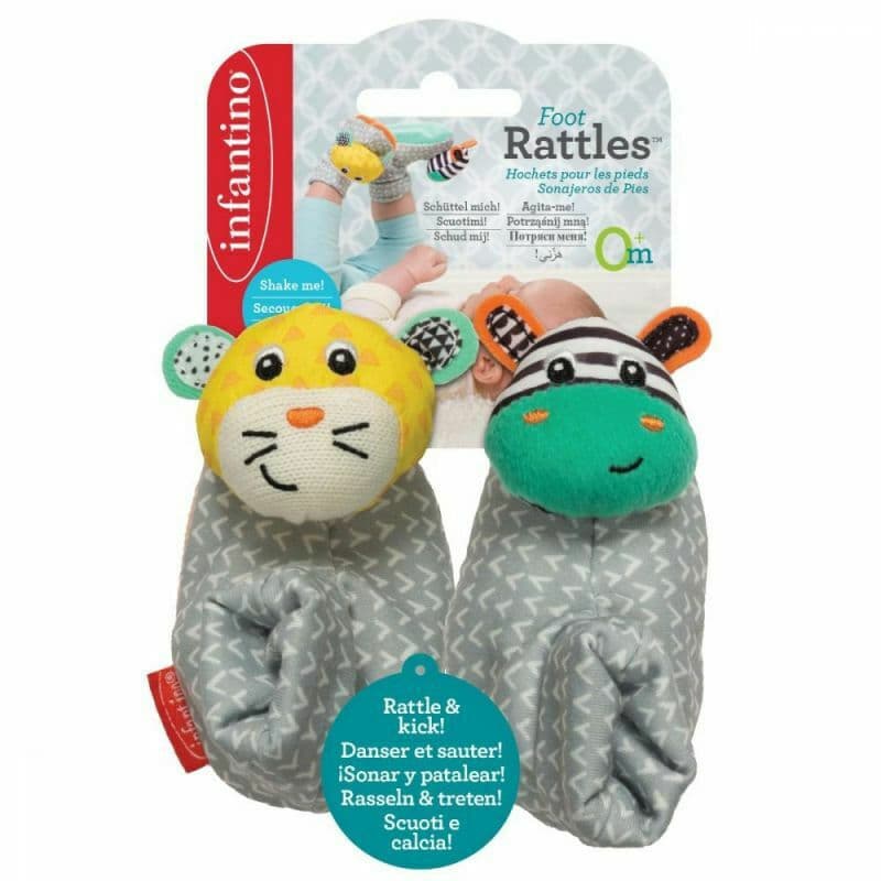 FOOT RATTLES - ZEBRA/TIGER