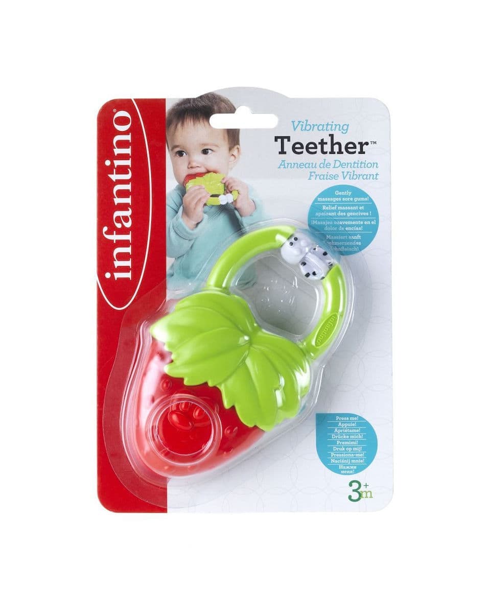 VIBRATING TEETHER (STRAWBERRY)