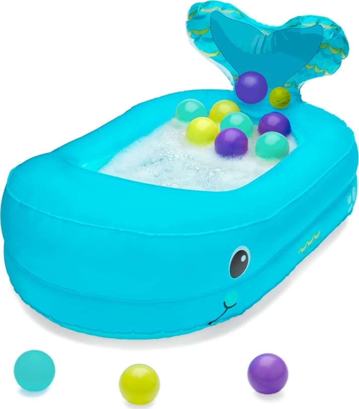 TOPSY TURVY - WHALE BUBBLE BALL INFLATABLE BATH TUB