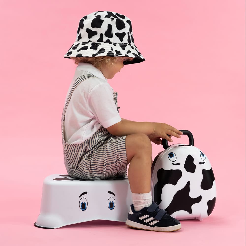 My Little Step Stool - Εκπαιδευτικό σκαλοπατάκι / Αγελαδίτσα λευκό/μαύρο