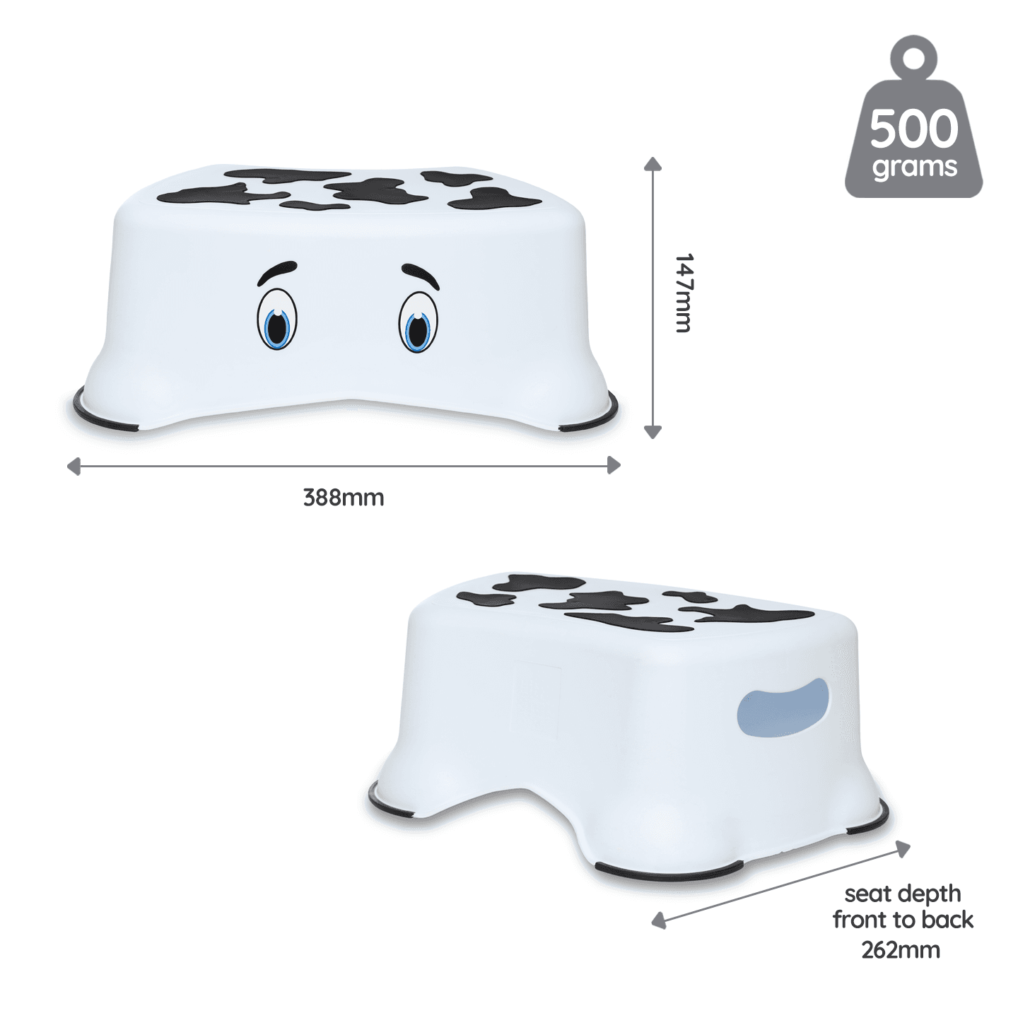 My Little Step Stool - Εκπαιδευτικό σκαλοπατάκι / Αγελαδίτσα λευκό/μαύρο