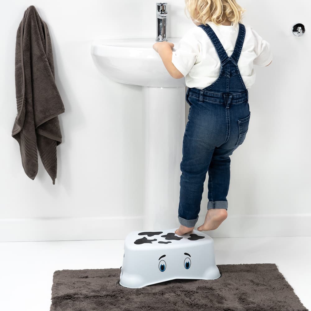 My Little Step Stool - Εκπαιδευτικό σκαλοπατάκι / Αγελαδίτσα λευκό/μαύρο