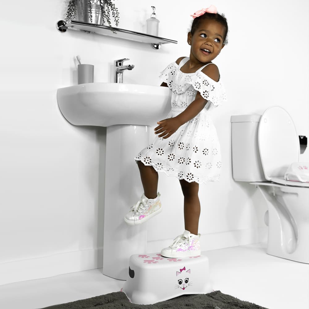 My Little Step Stool - Εκπαιδευτικό σκαλοπατάκι /  Γατούλα λευκό/ροζ