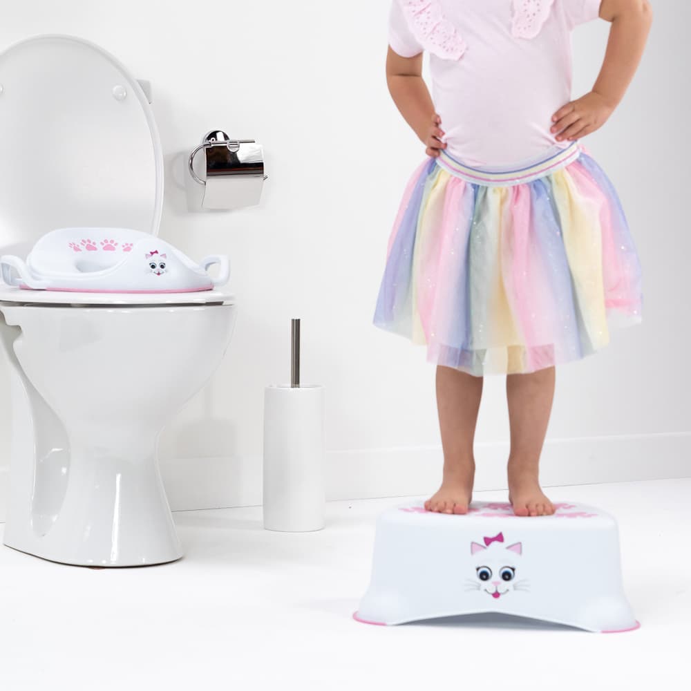 My Little Step Stool - Εκπαιδευτικό σκαλοπατάκι /  Γατούλα λευκό/ροζ