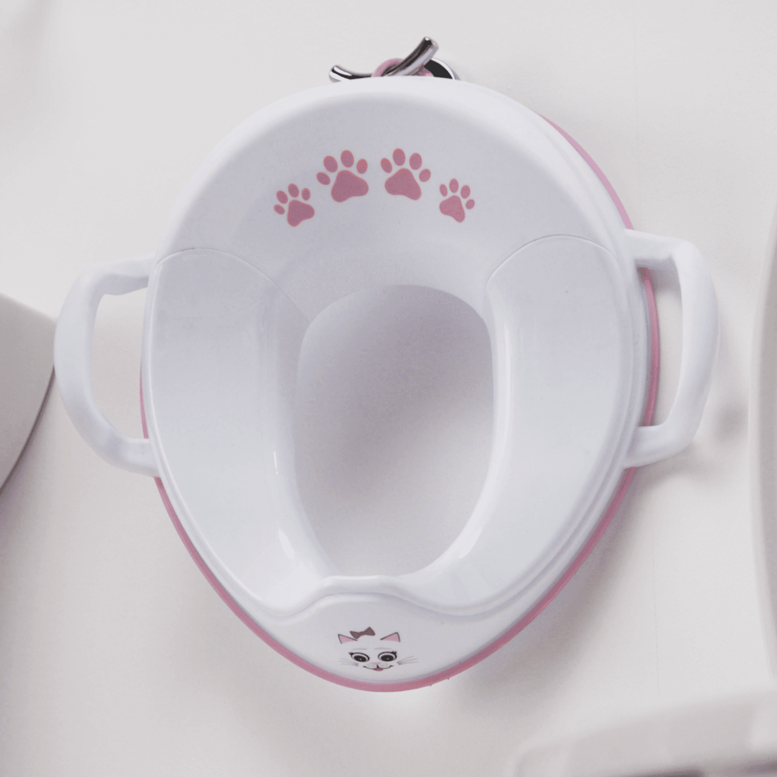 My Little Trainer Seat  - Εκπαιδευτικό καθισματάκι /  Γατούλα λευκό/ροζ