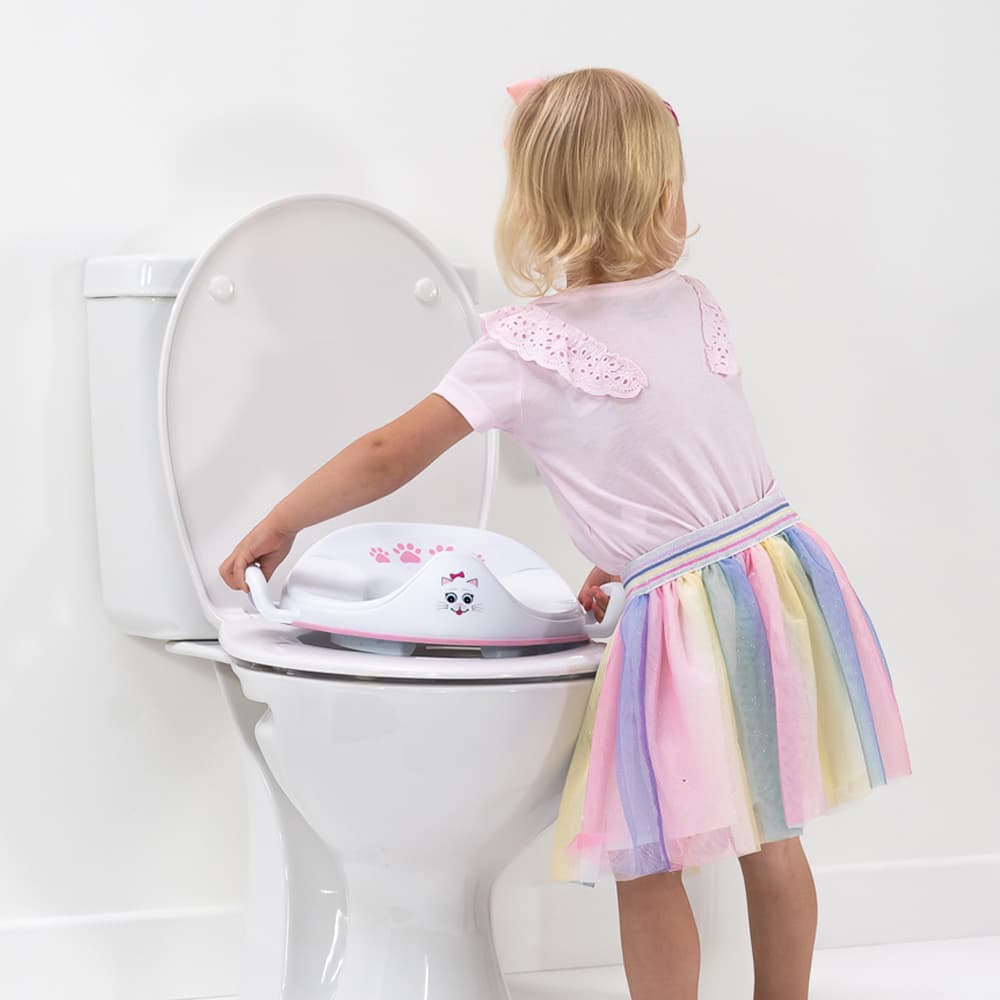 My Little Trainer Seat  - Εκπαιδευτικό καθισματάκι /  Γατούλα λευκό/ροζ