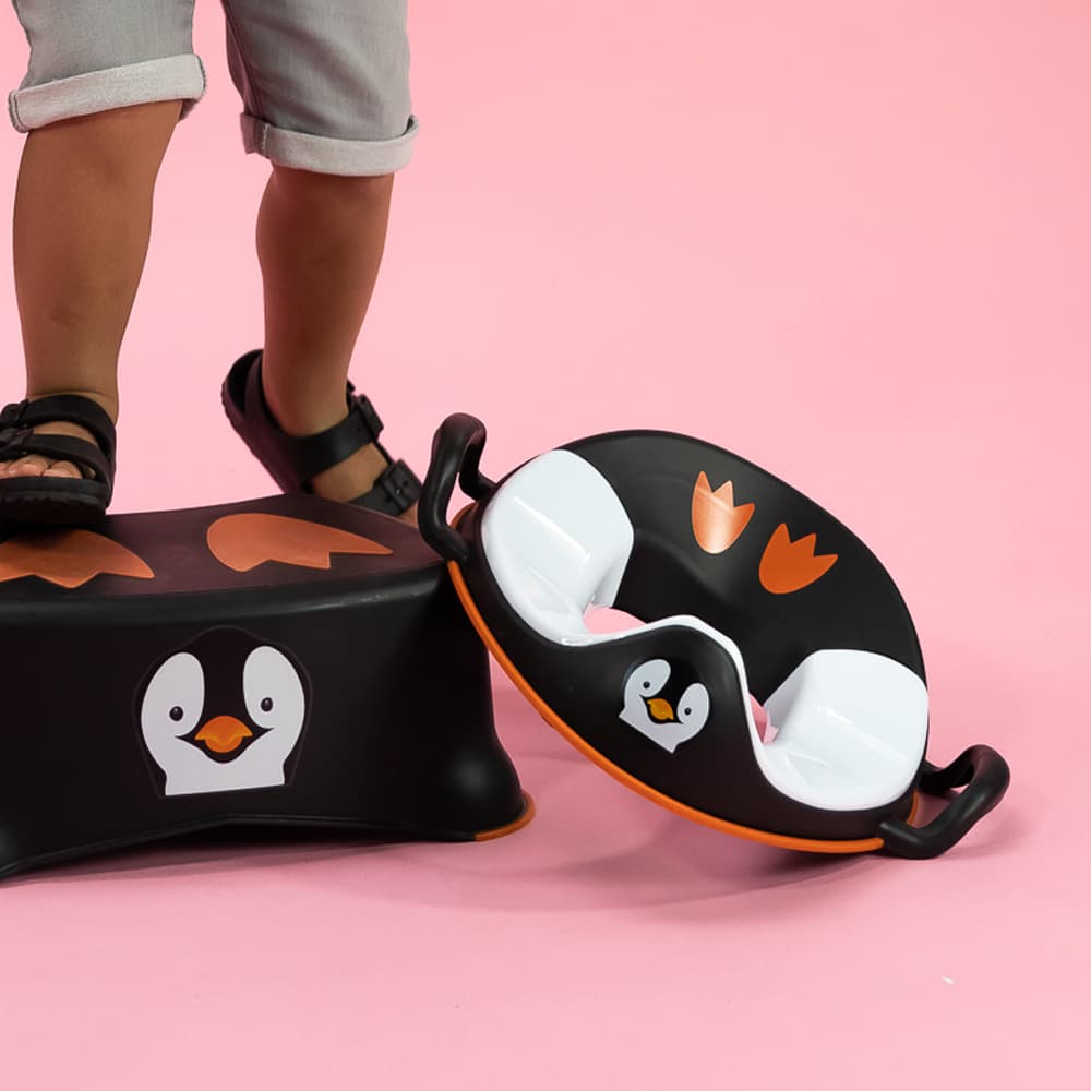Μy Little Trainer Seat  - Εκπαιδευτικό κάθισμα - Πιγκουϊνάκι άσπρο/μαύρο