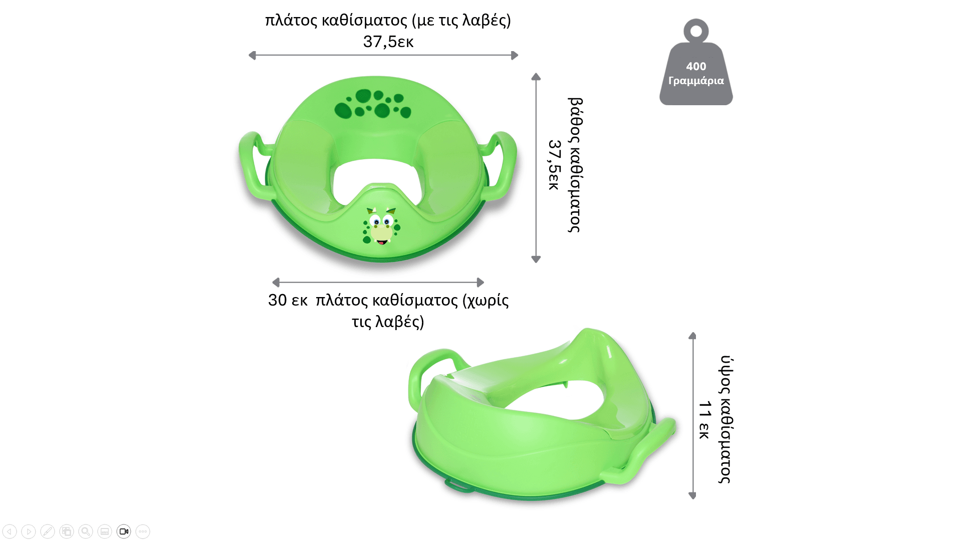 My Little Trainer Seat  - Εκπαιδευτικό καθισματάκι / Δεινοσαύρακι πράσινο