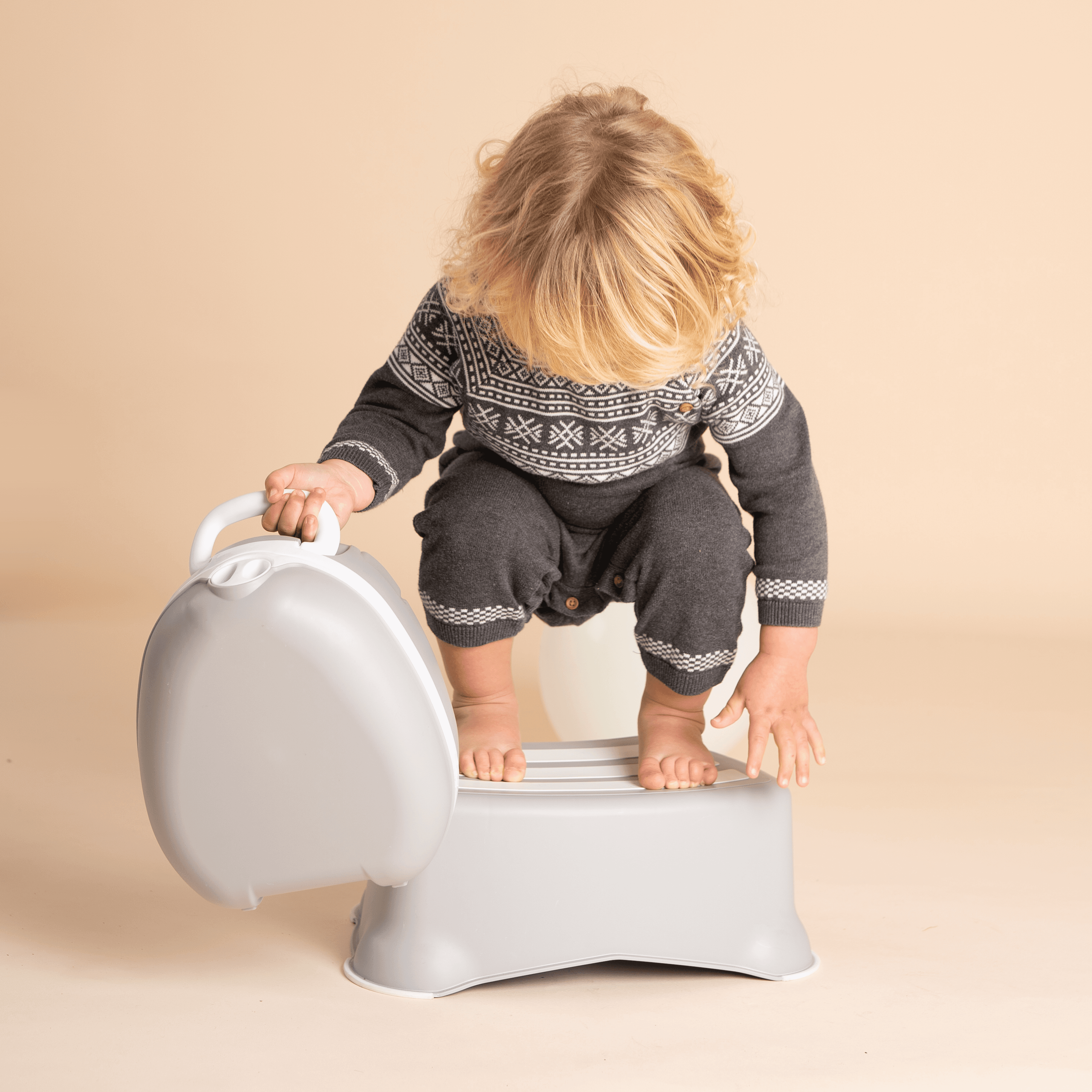 My Little Step Stool - Εκπαιδευτικό σκαλοπατάκι / Περλέ γκρι