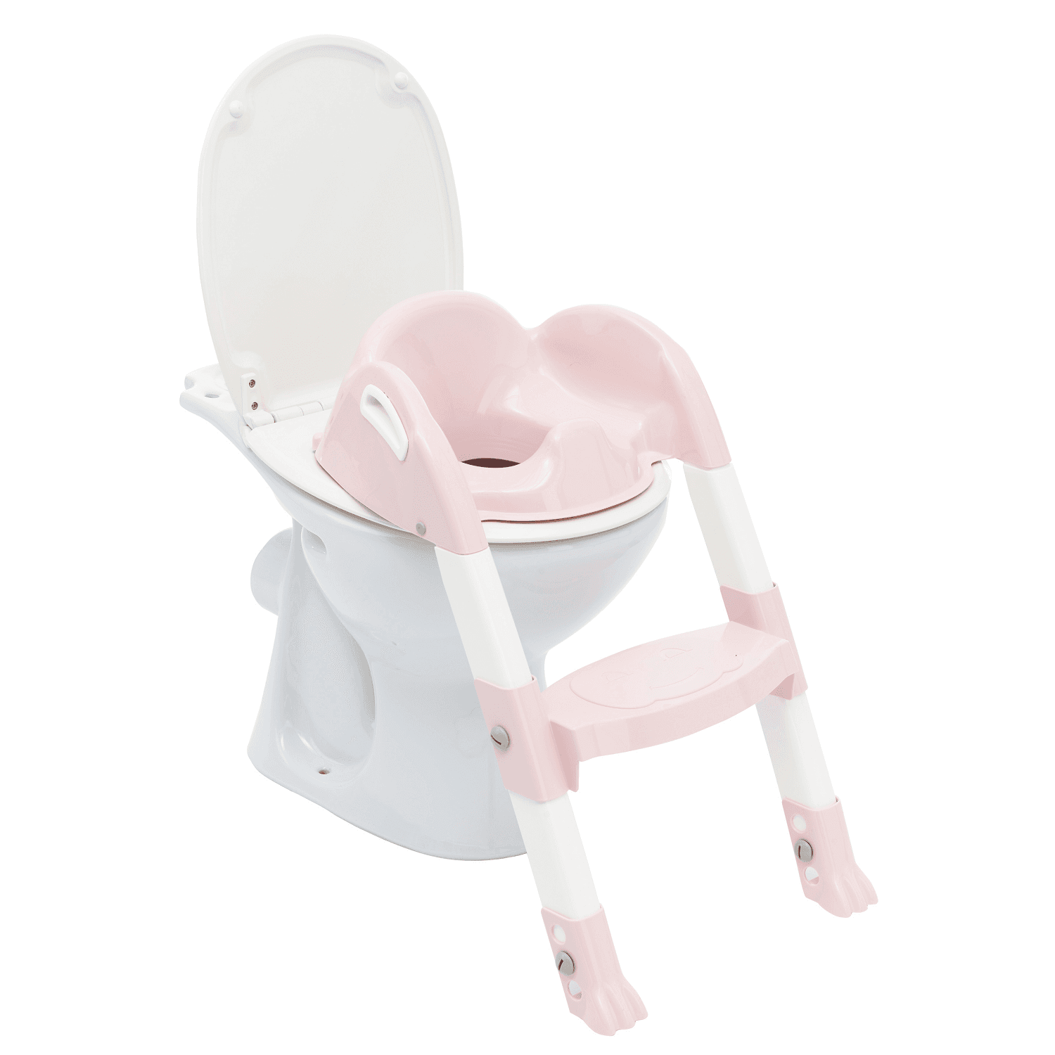 THERMOBABY KIDDYLOO ΕΚΠΑΙΔΕΥΤΙΚΟ ΚΑΘΙΣΜΑ ΤΟΥΑΛΕΤΑΣ ΜΕ ΣΚΑΛΑΚΙΑ POWDER ΡINK