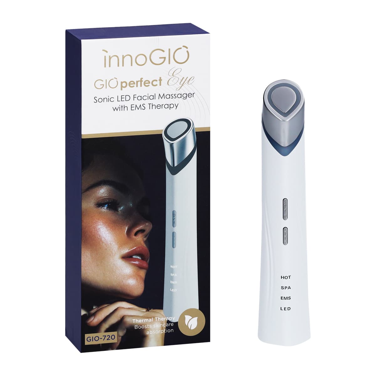 INNOGIO ΣΥΣΚΕΥΗ ΜΑΣΑΖ ΠΡΟΣΩΠΟΥ SONIC LED ΜΕ ΘΕΡΑΠΕΙΑ EMS GIOPERFECT EYE