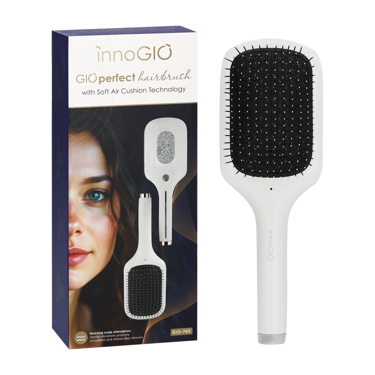 INNOGIO ΒΟΥΡΤΣΑ ΕΝΔΥΝΑΜΩΣΗΣ ΜΑΛΛΙΩΝ GIOPERFECT HAIRBRUSH