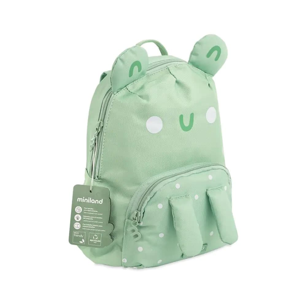 MINILAND ΙΣΟΘΕΡΜΙΚΗ ΠΑΙΔΙΚΗ ΤΣΑΝΤΑ ΠΛΑΤΗΣ THERMI BAG PACK GREEN FROG