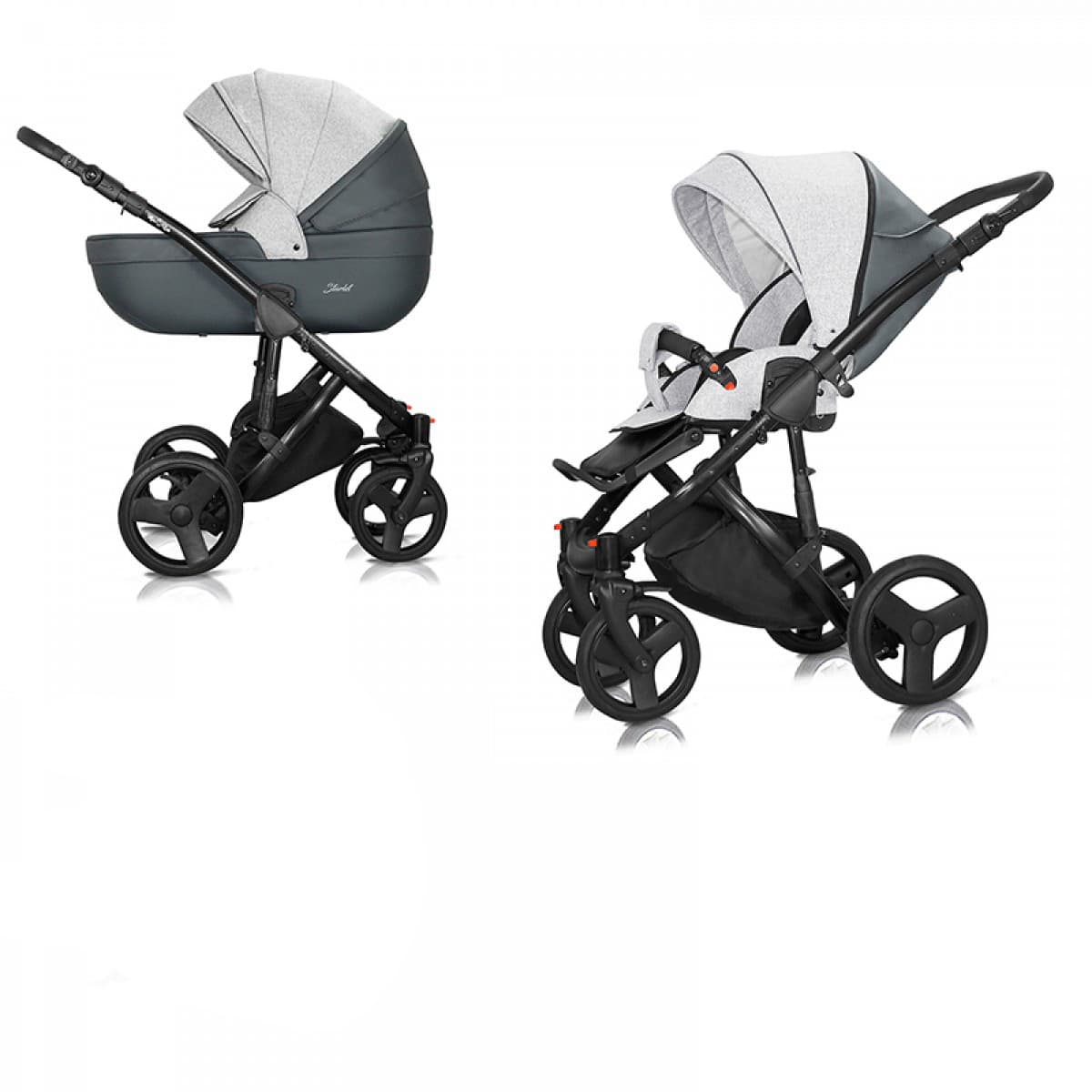MILU KIDS ΣΥΣΤΗΜΑ ΜΕΤΑΦΟΡΑΣ STARLET EKO 2 IN 1 CREAMY GREY