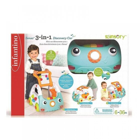 Infantino 3-in-1 Discovery Car – Interactive Baby Walker & Activity Center with Lights & Sounds - Image 2